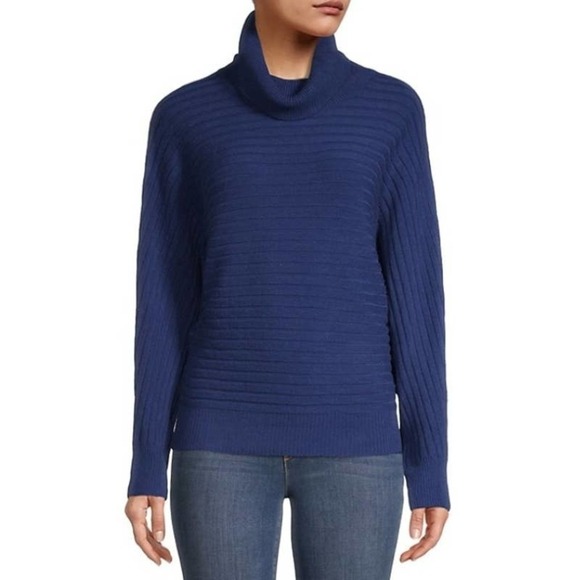 NEW 525 America Dolman Turtleneck Sweater S? M? Sapphire Blue NWT - Picture 1 of 8